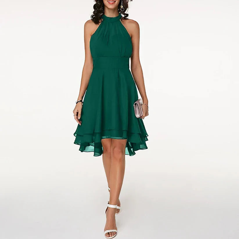 Lucy – Abito Elegante e Fluttuante con Delicate Rouches