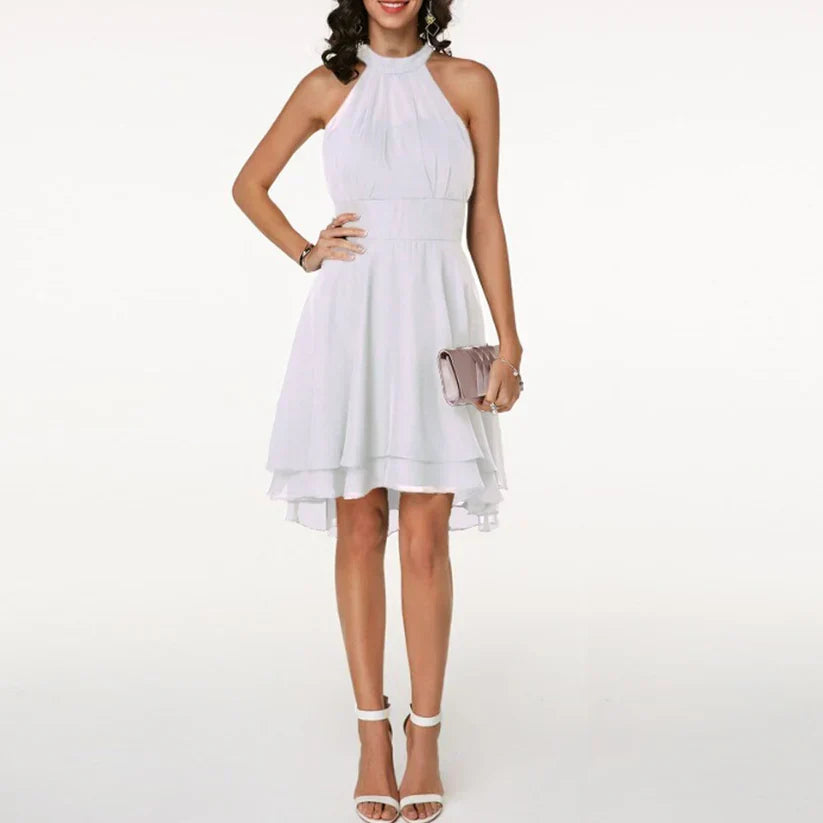 Lucy – Abito Elegante e Fluttuante con Delicate Rouches