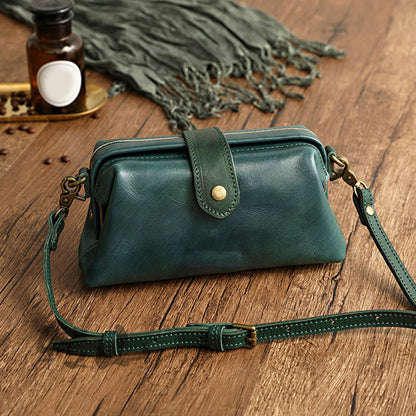 Fabienne - Borsa in pelle retrò fatta a mano