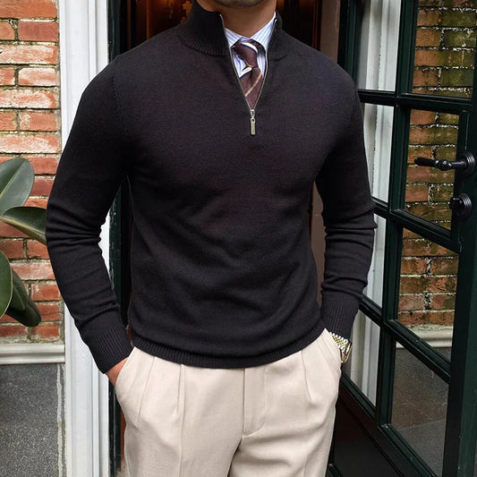 Hugo - Maglione con zip parziale