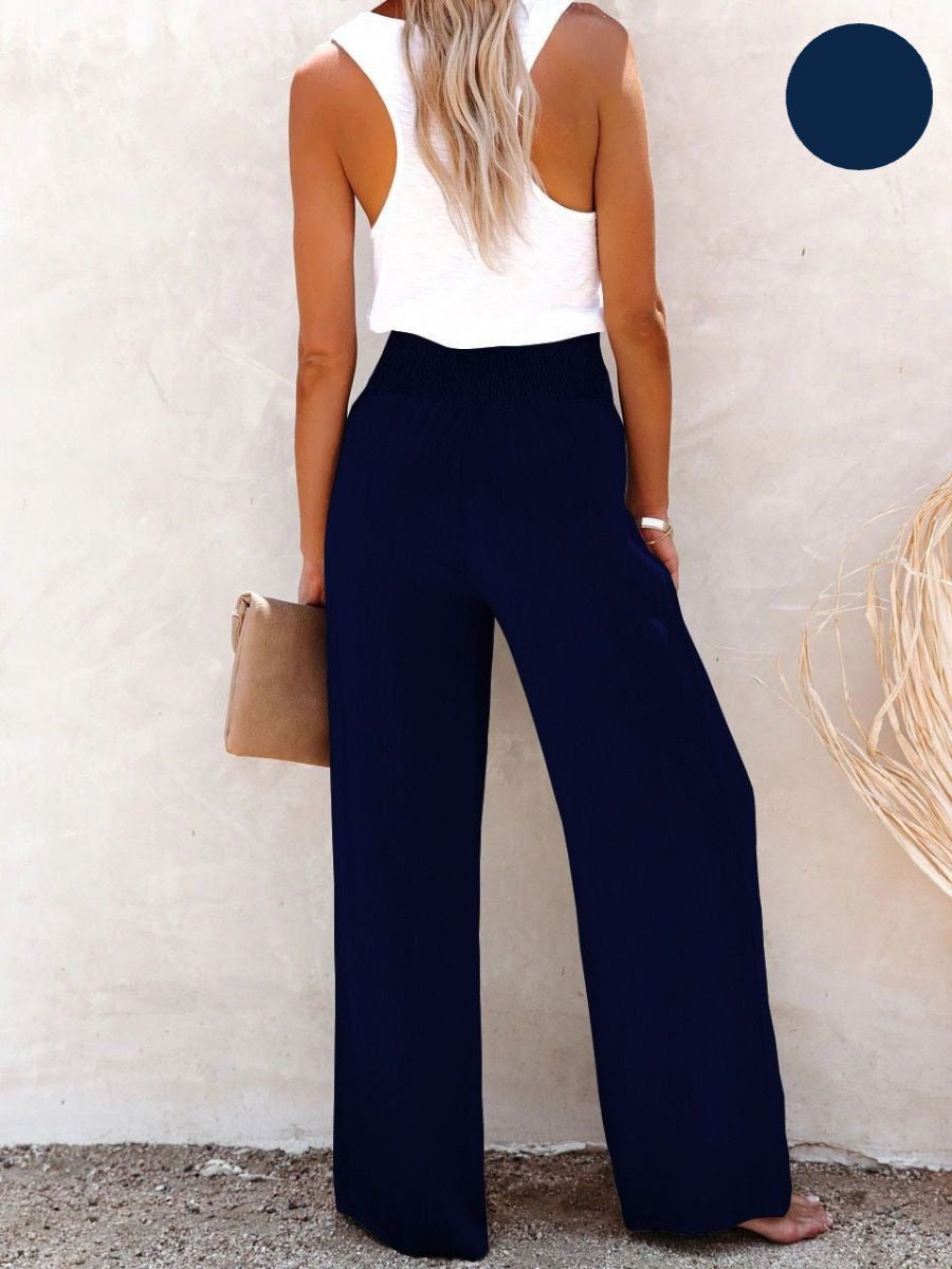 Sophia – Pantaloni a vita alta Cotone & Lino