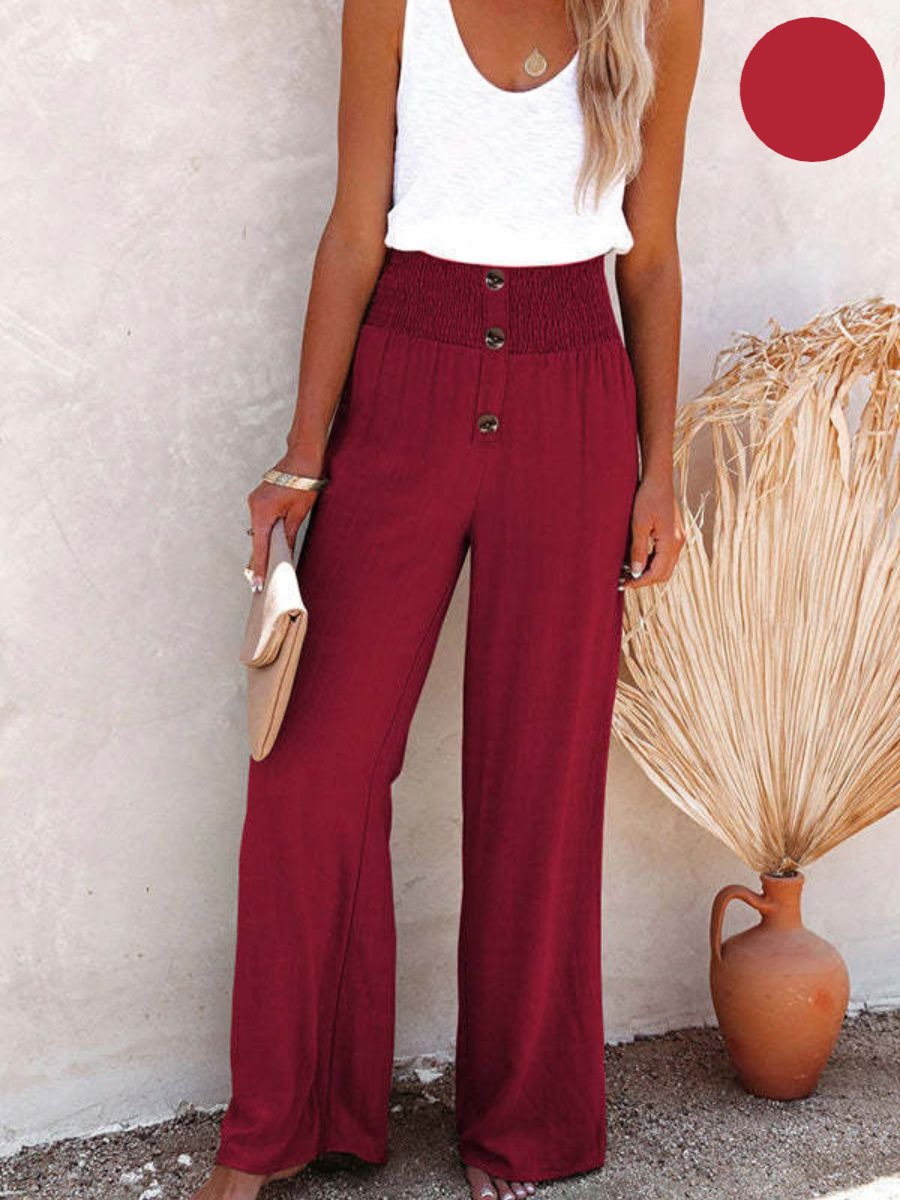 Sophia – Pantaloni a vita alta Cotone & Lino