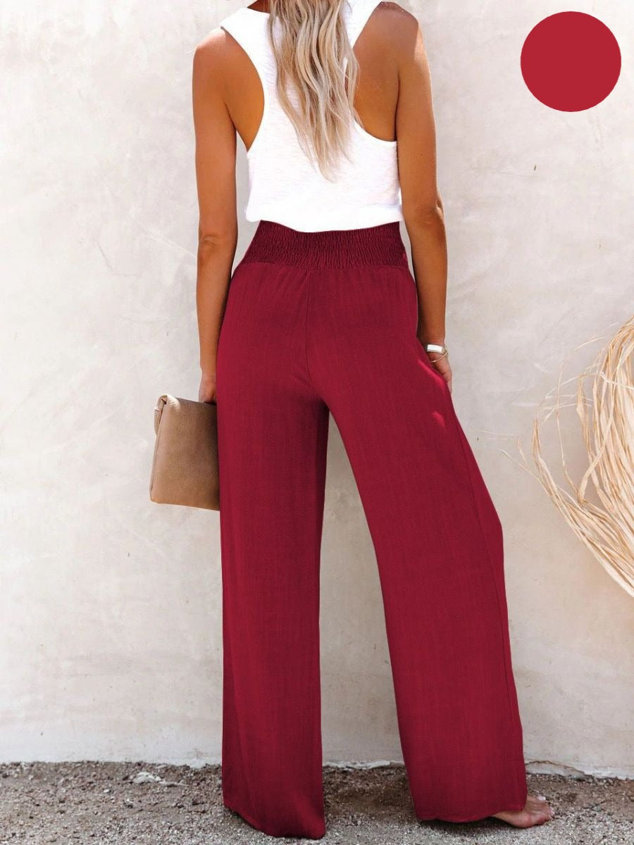 Sophia – Pantaloni a vita alta Cotone & Lino
