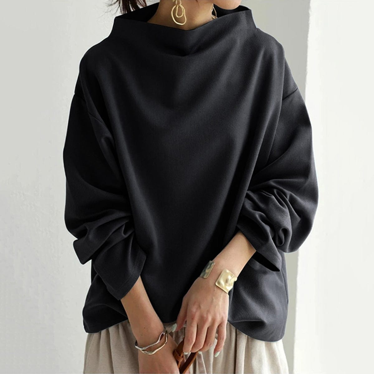 Alyana - Turtleneck a Maglia Larga dal Comfort Sofisticato