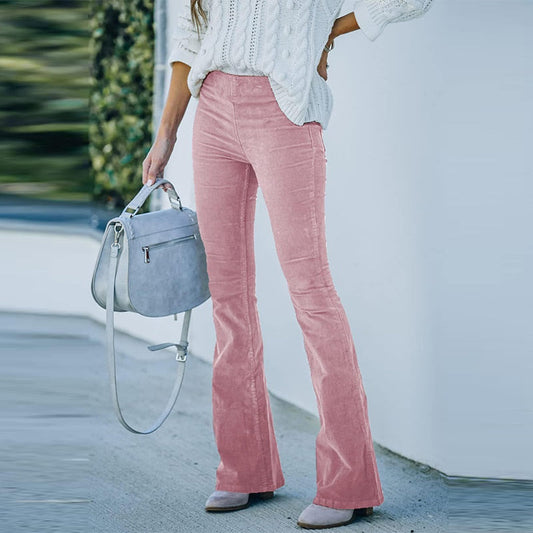 Walker - Pantaloni a Coste Lunghi ed Elasticizzati