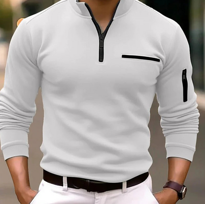 Jonas - Maglione da uomo con zip a un quarto