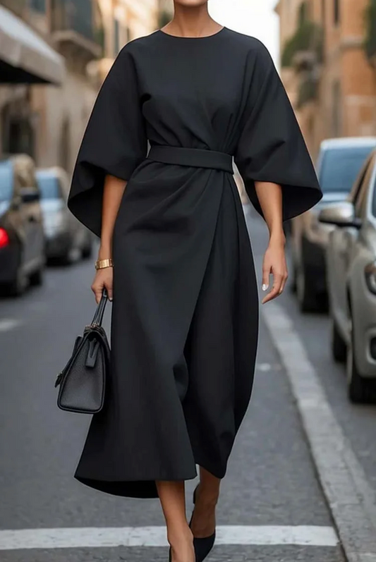 Katrin - Abito Maxi Classico con Cintura per Ogni Occasione