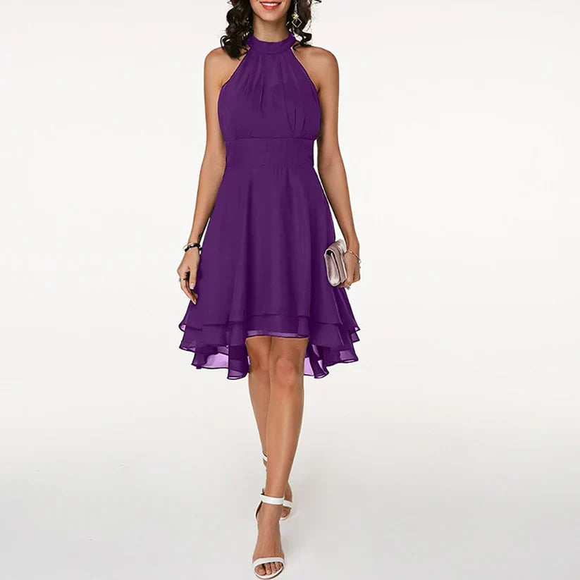 Lucy – Abito Elegante e Fluttuante con Delicate Rouches