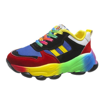 Jolie - Scarpe da ginnastica colorate con suola alta per donne