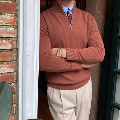 Hugo - Maglione con zip parziale