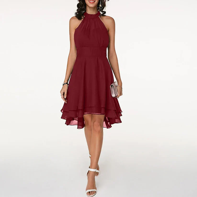 Lucy – Abito Elegante e Fluttuante con Delicate Rouches