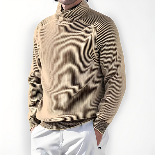 Jarrett - Maglione in cashmere informale con collo alto per uomo