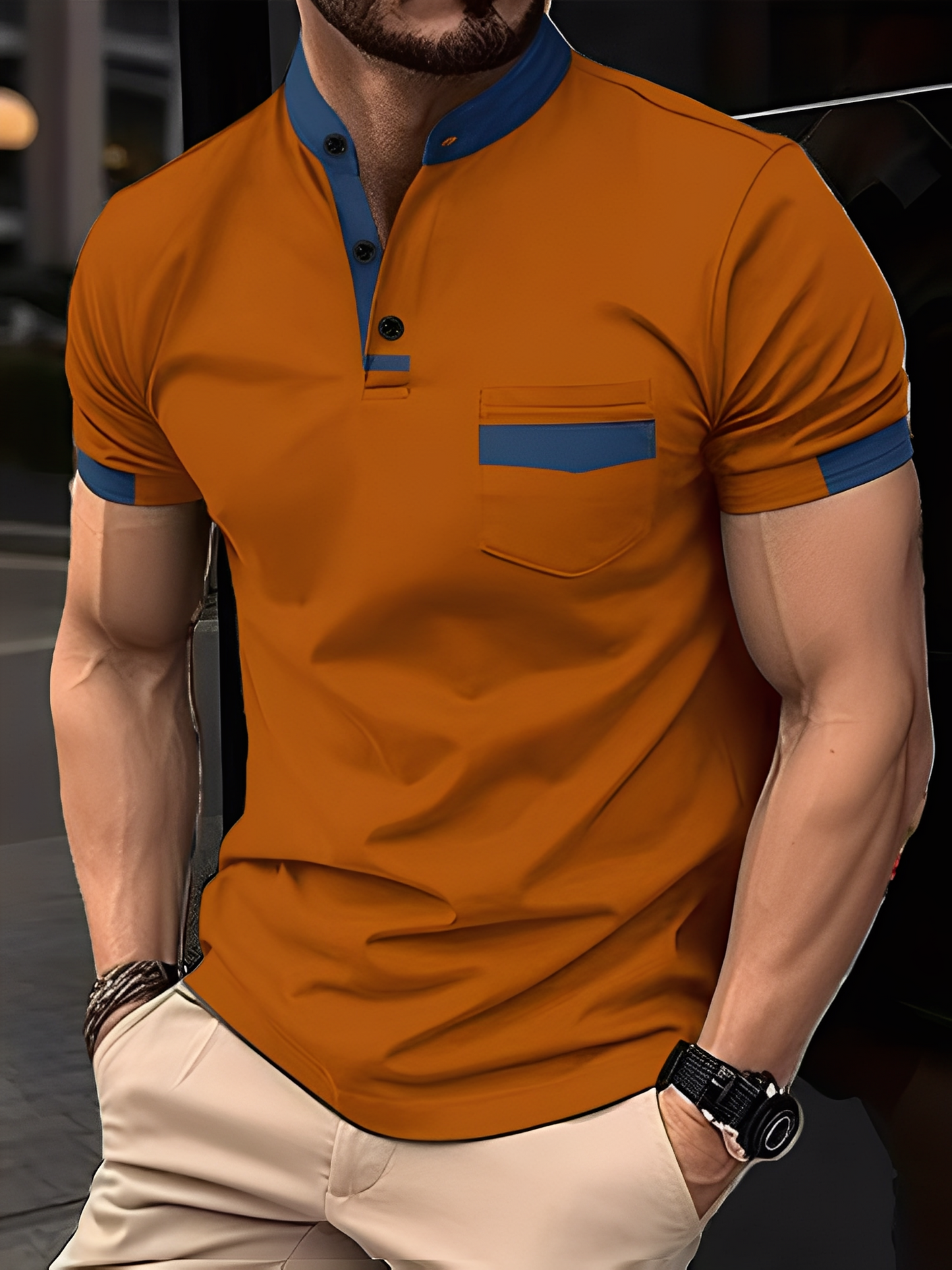 Darwin - Polo Slim-Fit Casual da Uomo