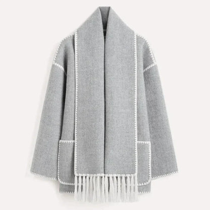 Sofie - Cappotto in misto lana con sciarpa