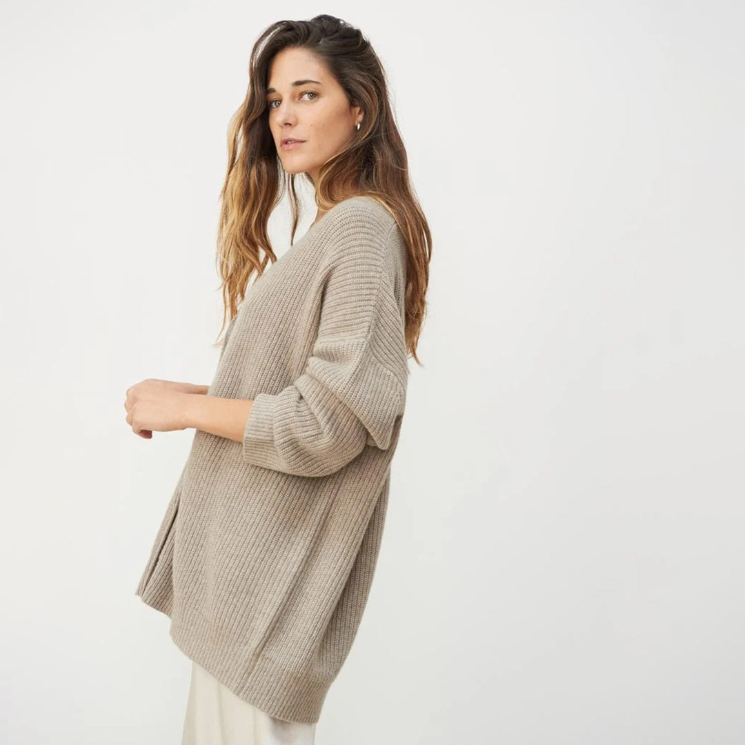 Leah - Cardigan oversize in cashmere da donna