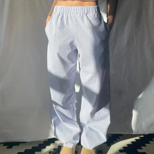 Elis – Pantaloni Donna Gamba Larga a Vita Alta