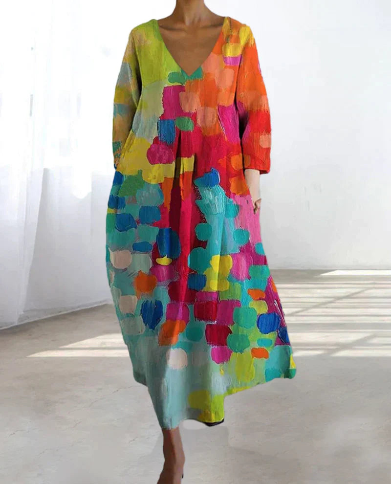 Alina – Abito colorato con stampa per donne