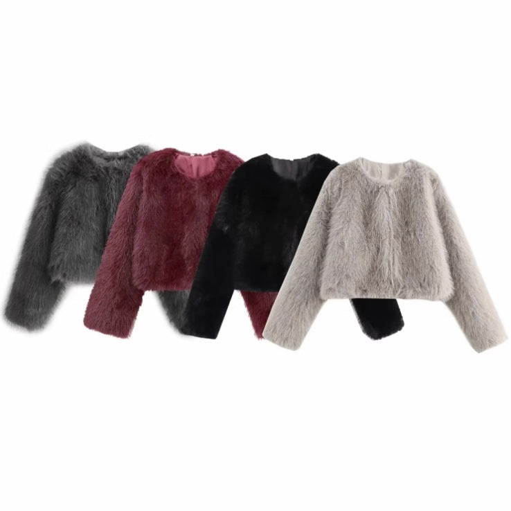 EmberCozy - Cappotto Invernale In Pelle Con Finiture In Pelliccia