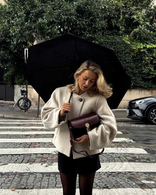 CozyChic - Il Cappotto in Lana Definitivo con Collo Quadrato