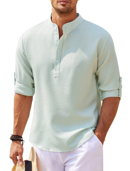 Cormac – Camicia di lino a maniche lunghe per uomo