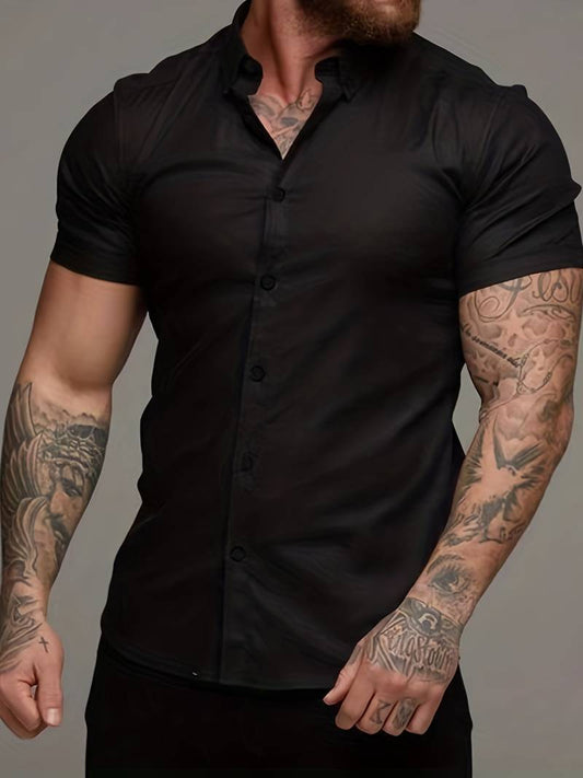 Brent - Camicia Casual Chic a Maniche Corte