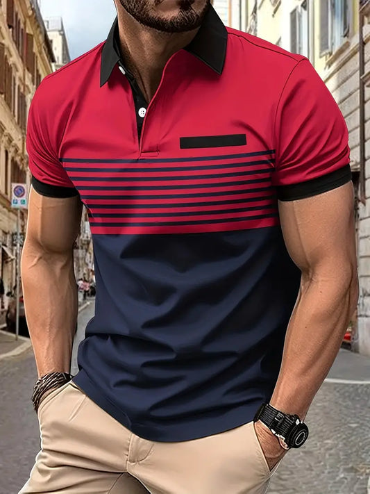 Piolo - Camicia a Strisce Giocose e Blocchi di Colore