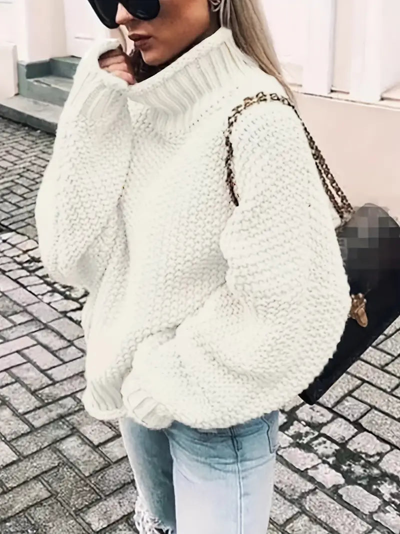 Vale – Maglione a collo alto monocromatico