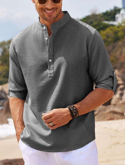 Cormac – Camicia di lino a maniche lunghe per uomo