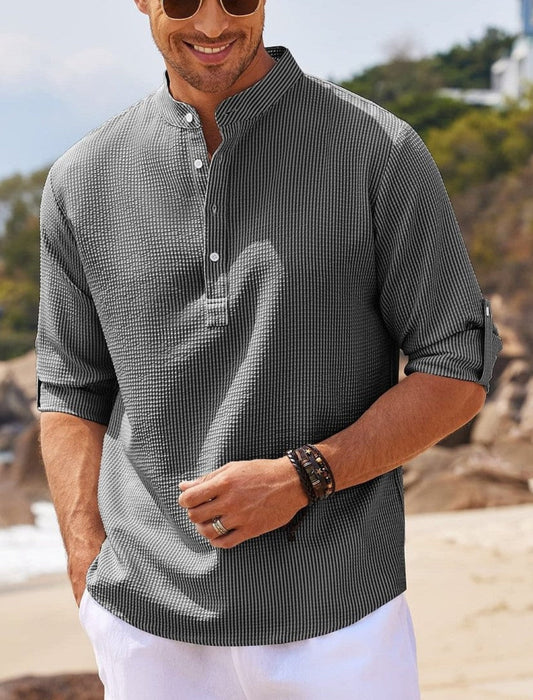 Cormac – Camicia di lino a maniche lunghe per uomo