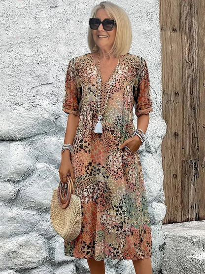 Caramina - Elegante Abito Midi Donna Morbido