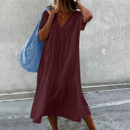 Deanna - Abito Casual V-Neck Versatile e Confortevole