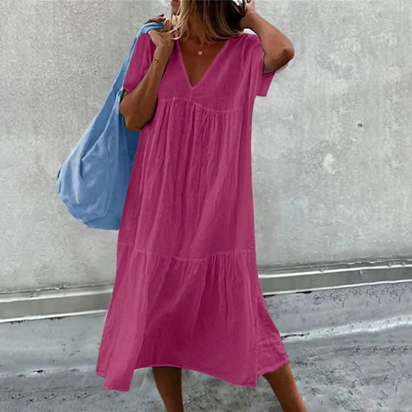 Deanna - Abito Casual V-Neck Versatile e Confortevole