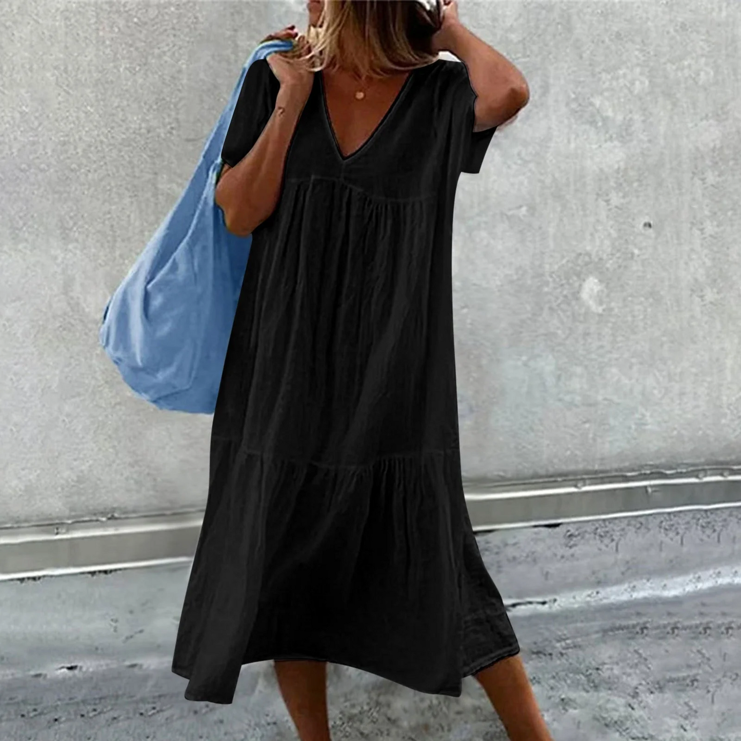 Deanna - Abito Casual V-Neck Versatile e Confortevole
