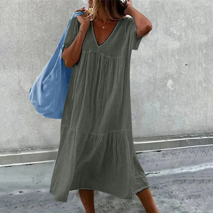 Deanna - Abito Casual V-Neck Versatile e Confortevole