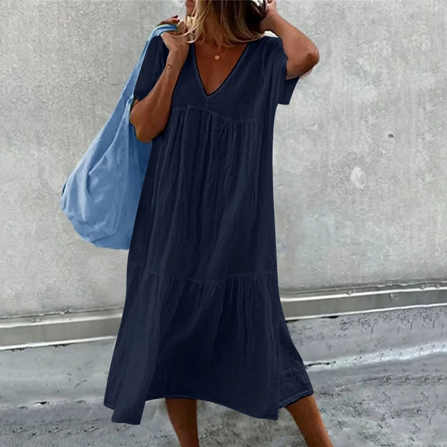 Deanna - Abito Casual V-Neck Versatile e Confortevole
