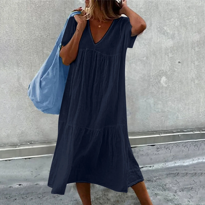 Deanna - Abito Casual V-Neck Versatile e Confortevole