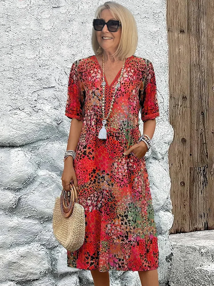 Caramina - Elegante Abito Midi Donna Morbido