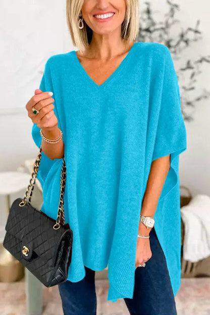 Ginny - Poncho a V senza tempo con una vestibilità rilassata