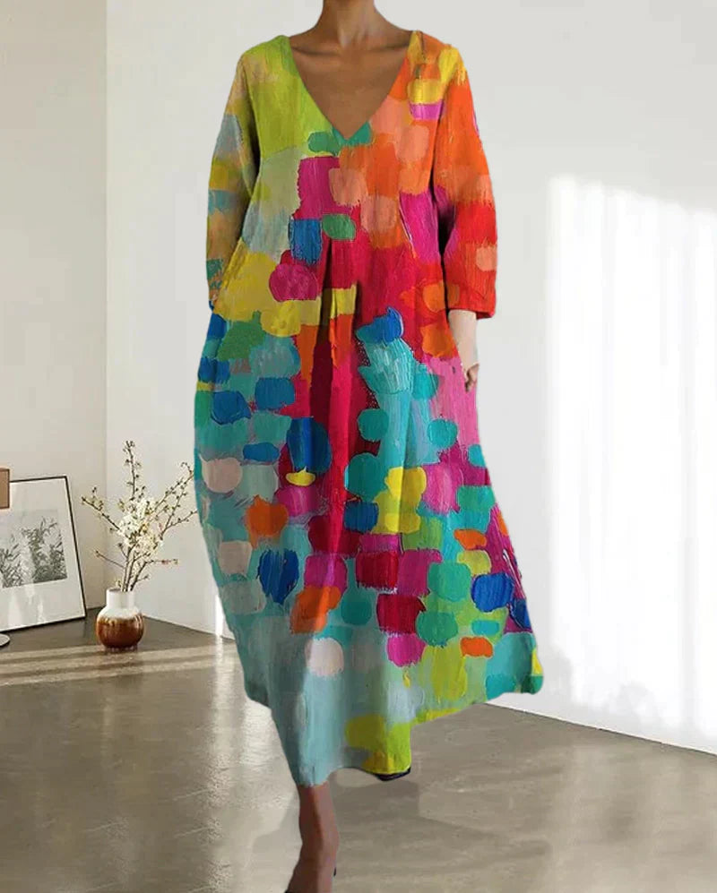Alina – Abito colorato con stampa per donne