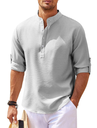 Cormac – Camicia di lino a maniche lunghe per uomo