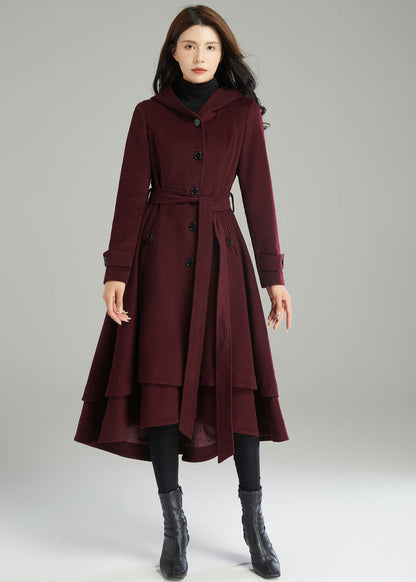 Cappotto in Lana con Cappuccio – Elegante e Caldo