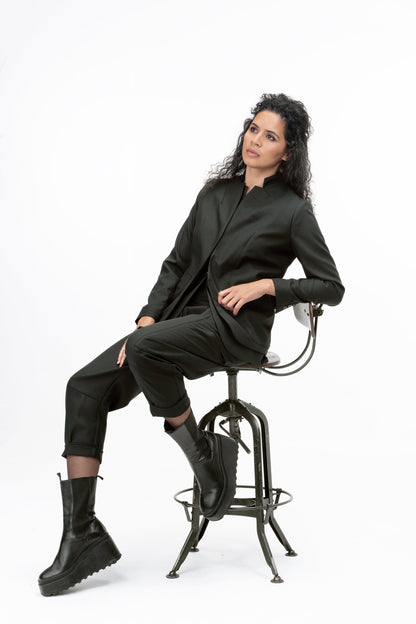 Blazer Nero Elegante in Lana