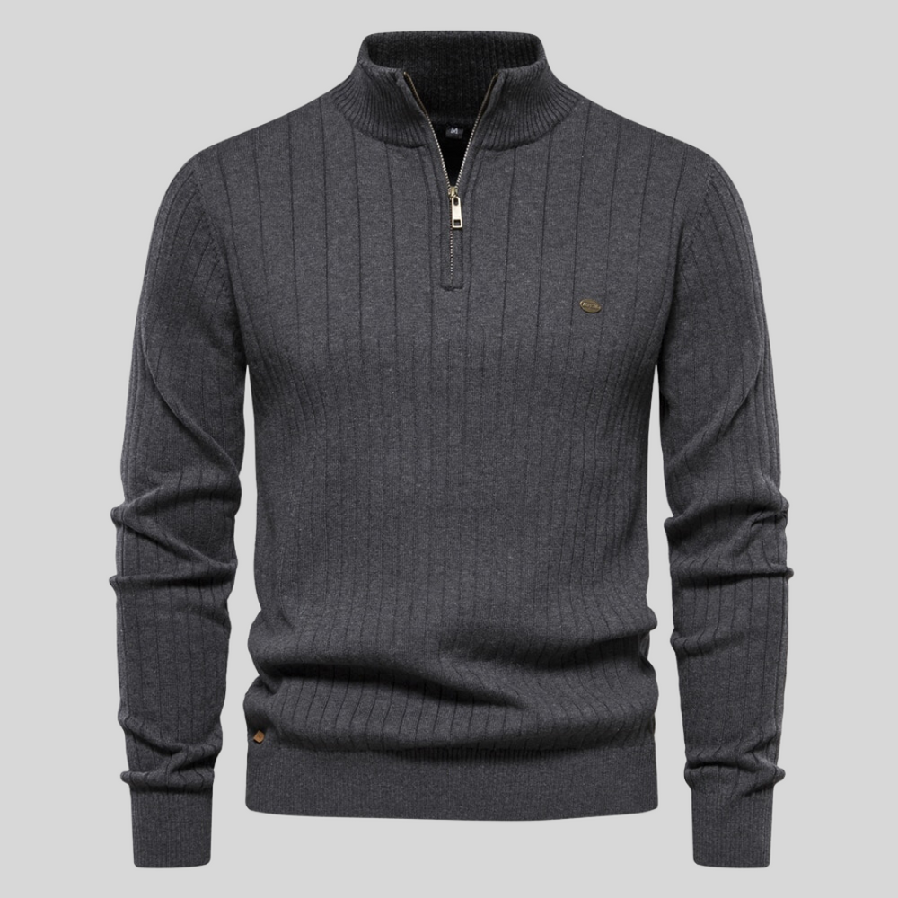 Arden – Maglione Classico con Cerniera