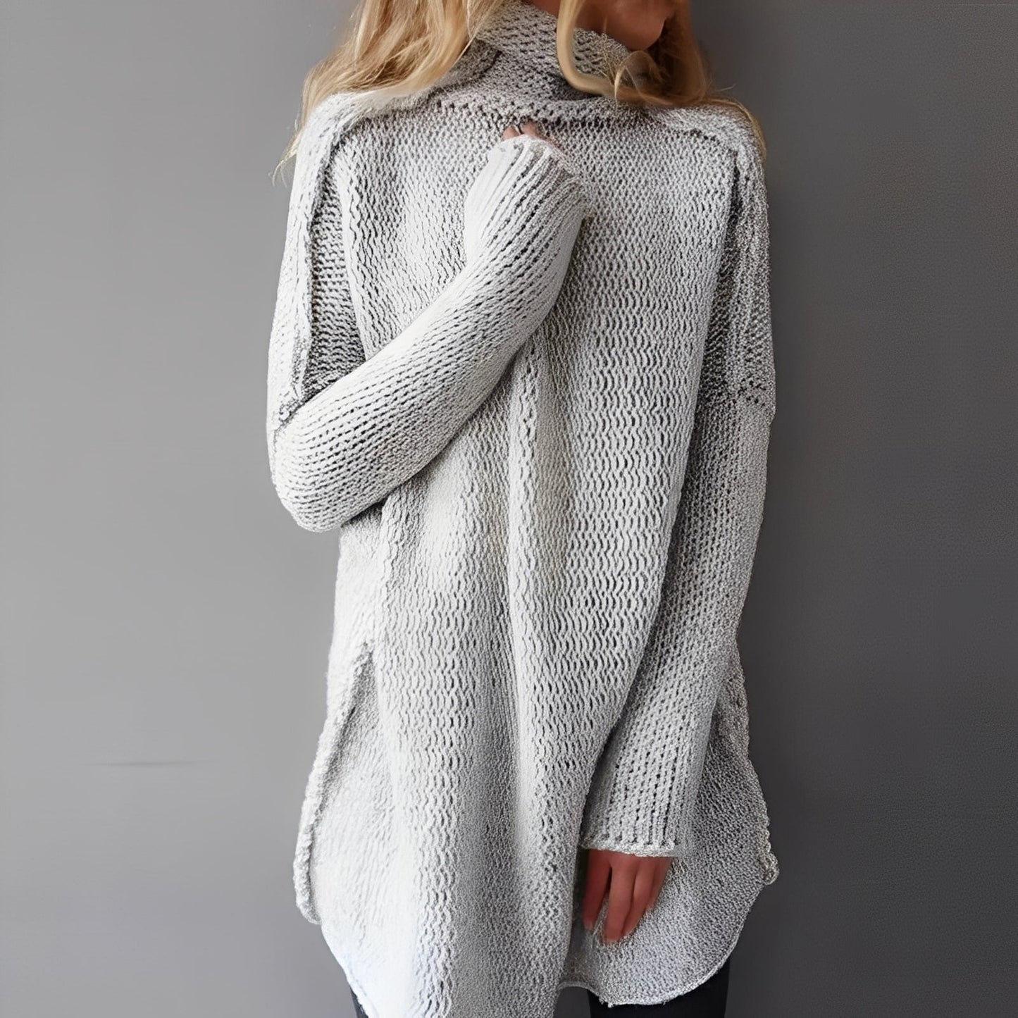 Coreen - Maglione largo e casual a collo alto per donne
