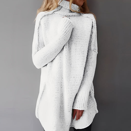 Coreen - Maglione largo e casual a collo alto per donne