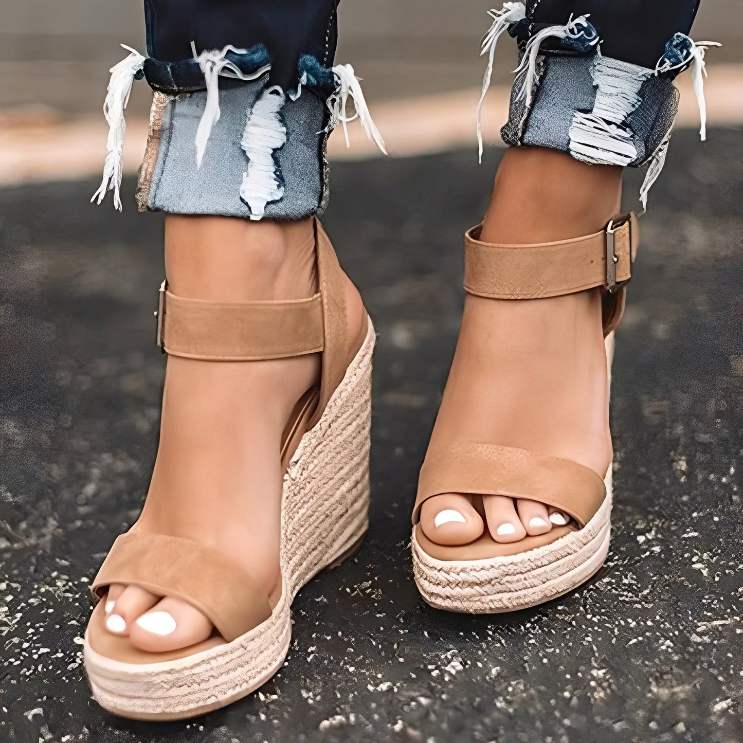 Annalee - Sandali casual con zeppa e cinturini per donne