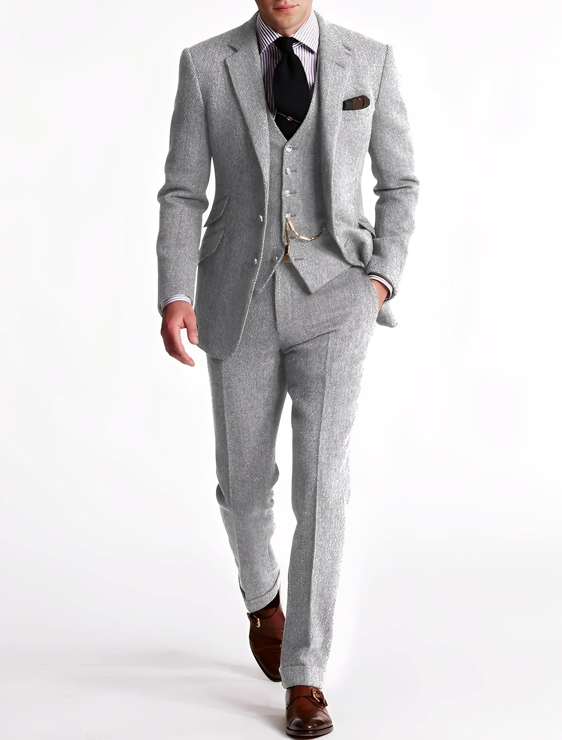 Desmond - Abito formale da uomo in tweed a tre pezzi