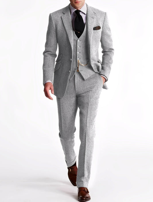 Desmond - Abito formale da uomo in tweed a tre pezzi