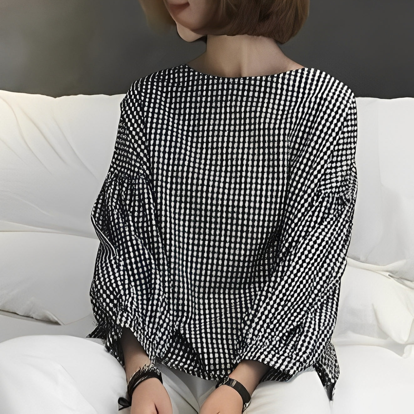 Tahlia - Camicia casual a quadri con design irregolare per donne