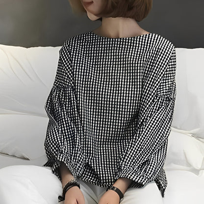 Tahlia - Camicia casual a quadri con design irregolare per donne